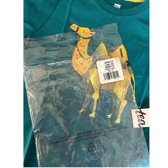 NEW Tea Collection camel Tee Shirt size 10 - Picture 2 of 2